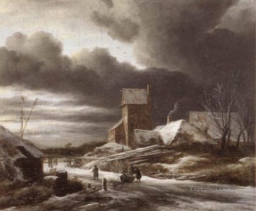 ヤコブ・ファン・ロイスダール Painting - 冬の風景 ジェイコブ・アイサクゾーン・ファン・ロイスダール
